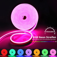 tlinkosta 12V RGB LED neonový pásek, 4M IP65 voděodolný RGB LED pásek s aplikací Bluetooth a dálkovým ovládáním pro osvětlení