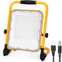 Aigostar LED stojací světlo na baterii 100 W, přenosné LED pracovní světlo, vodotěsné LED reflektor, pro garáž, dílnu