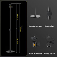 RALENO RGB Streaming Key Light s dálkovým ovládáním, vestavěné bateriové video stolní světlo pro živé streamování