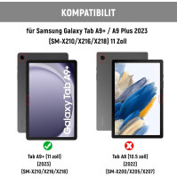 Pouzdro s klávesnicí Lielax pro Samsung Galaxy Tab A9+/A9 Plus 2023 (SM-X210/X216/X218) 11" (rozložení QWERTZ), magnetická