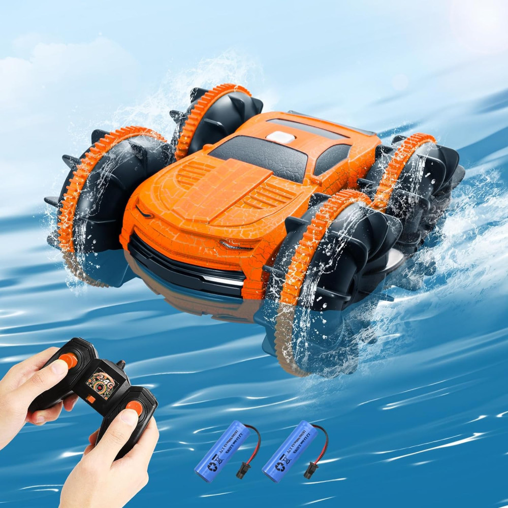 Dexinco Amphibious RC Car: Dálkově ovládané auto vhodné pro děti od 4 do 9 let. Model s krouživými a obratnými pohyby