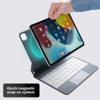 Německá magnetická QWERTZ klávesnice SYNCHRO pro iPad Pro 2022 11palcový Air 5 4 10,9palcový tenký kryt klávesnice