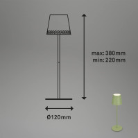 BRILONER - LED bateriová stolní lampa 2v1 montáž, postupně stmívatelná, dotyková, mobilní světlo, LED stolní lampa venkovní