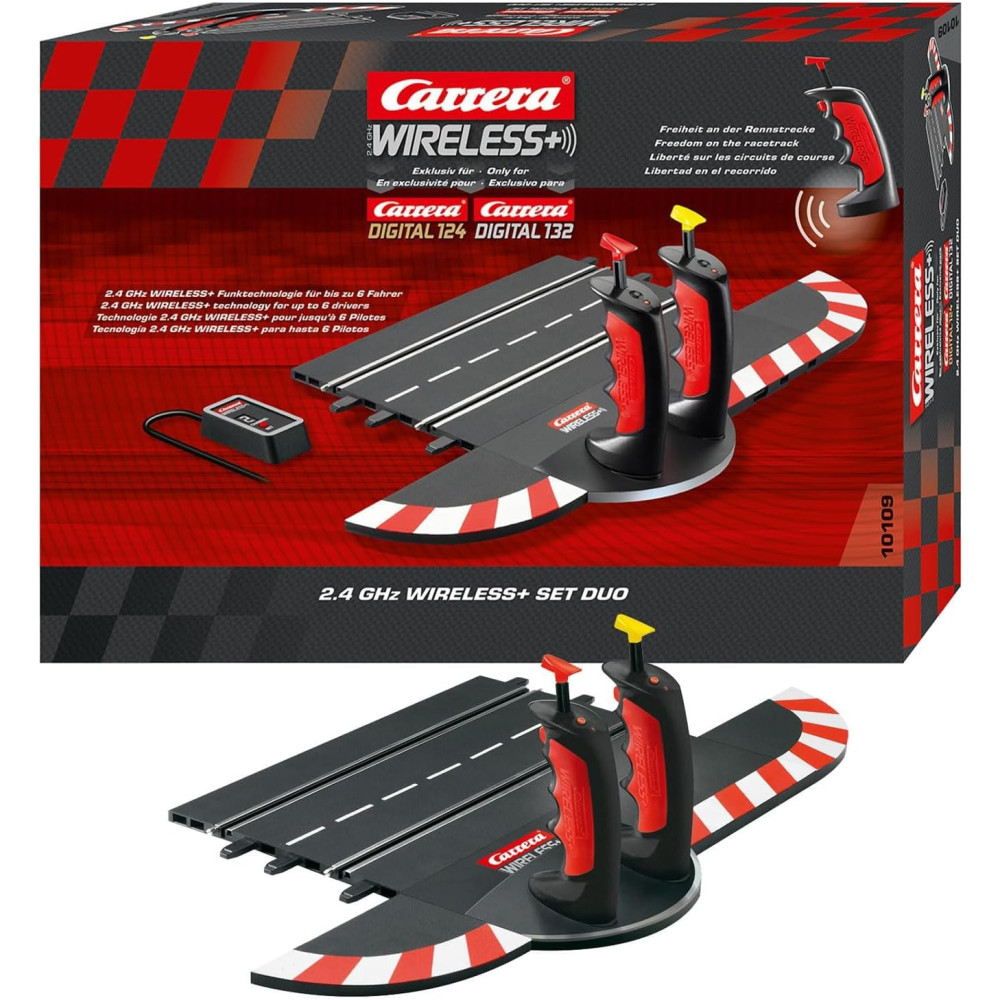 Carrera Wireless Set Duo Digital 132/124 Racetrack Set | Bezdrátový ruční ovladač 2,4 GHz WIRELESS+ s dosahem 15 m