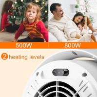 Ohřívač s ventilátorem, Úspora energie, Tichý, Techextra 800W PTC keramický radiátor, elektrický, přenosný stojící radiátor