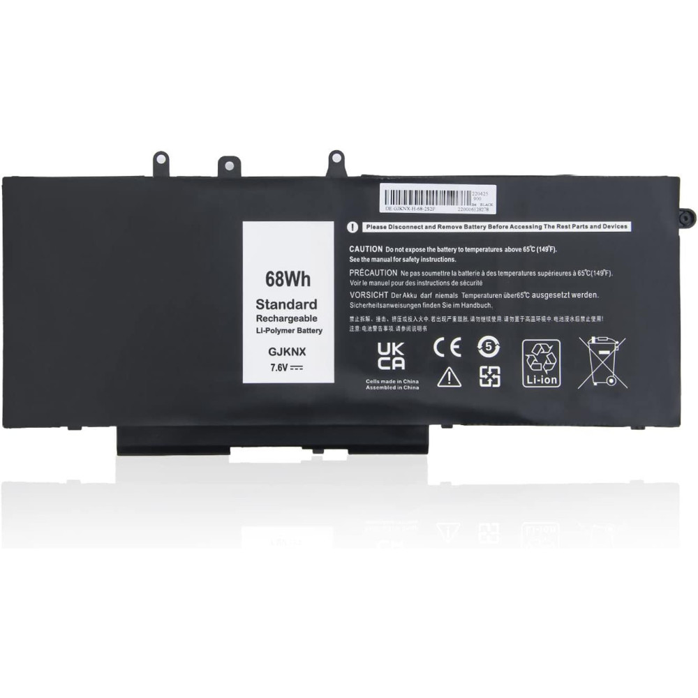 Wikinu GJKNX Battery for Dell Latitude - Náhradní baterie GJKNX pro notebooky Dell Latitude, s kapacitou 68Wh, vhodná pr