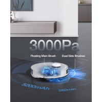 ECOVACS Deebot T10+ Suction and Mop Robot s extrakční stanicí o objemu 3,2 litru (3000Pa, AIVI Obstacle Avoidance, OZMOPro