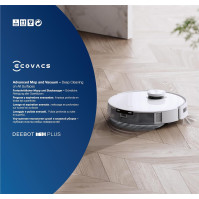 ECOVACS Deebot T10+ Suction and Mop Robot s extrakční stanicí o objemu 3,2 litru (3000Pa, AIVI Obstacle Avoidance, OZMOPro