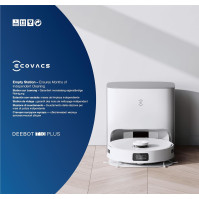 ECOVACS Deebot T10+ Suction and Mop Robot s extrakční stanicí o objemu 3,2 litru (3000Pa, AIVI Obstacle Avoidance, OZMOPro