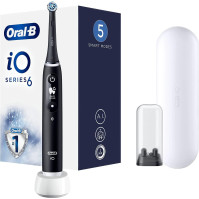 Oral-B iO Series 6 dobíjecí měkký elektrický zubní kartáček Cestovní snímač polohy 1 kartáček a 1 prémiová cestovní taška, BT