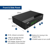 Edision Proton S2 Full HD SAT Přijímač FTA (1x DVB-S2, podpora USB WiFi, USB, HDMI, SCART, S/PDIF, IR Eye, FTA Černá)