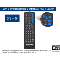 Edision Proton S2 Full HD SAT Přijímač FTA (1x DVB-S2, podpora USB WiFi, USB, HDMI, SCART, S/PDIF, IR Eye, FTA Černá)