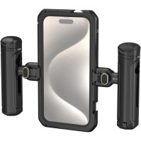 SMALLRIG Dual Handheld Phone Cage Kit pro iPhone 15 Pro Max, mobilní video rigový kit s bezdrátovým rychlým uvolněním