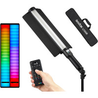 Godox LC500R RGB LED světelná tyč Osvětlení 2500K-8500K nastavitelné 360° barevné efekty CRI 96 TLCI 98 Režim hudby s dá