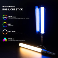 VILTROX H18 Video Light Stick Light Tube RGB LED Light Stick Studio ruční světlo se stativem, 2800-6800K Stmívatelné