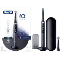 Oral-B iO 7N Elektrický zubní kartáček s dobíjecí rukojetí, 2 náhradními hlavami a cestovním pouzdrem, navržený firmou Braun