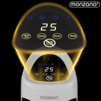 Monzana Keramický ventilátorový ohřívač 2000W 4 režimy 15-40 °C 120° oscilace Časovač Dálkový ovladač Beam Heater Bílý