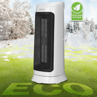 Monzana Keramický ventilátorový ohřívač 2000W 4 režimy 15-40 °C 120° oscilace Časovač Dálkový ovladač Beam Heater Bílý