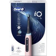 Oral-B iO5N Elektrický zubní kartáček s dobíjecí rukojetí, iOS umělá inteligence, 1 hlavou a cestovním pouzdrem - Černý