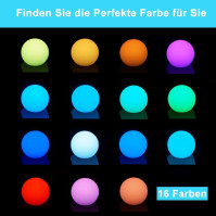 Mr.Go 40 cm vodotěsné kuličkové světlo pro venkovní použití, LED kuličková lampa Vnitřní zahradní kuličková lampa