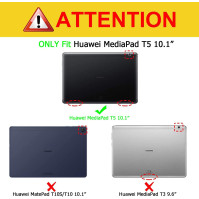 Pouzdro na klávesnici Fintie Bluetooth QWERTZ pro Huawei MediaPad T5 10,1 palce 25,6 cm - Ochranné pouzdro na stojan