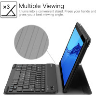 Pouzdro na klávesnici Fintie Bluetooth QWERTZ pro Huawei MediaPad T5 10,1 palce 25,6 cm - Ochranné pouzdro na stojan