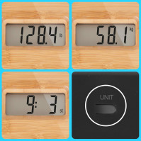 Duronic Digitální váhy do koupelny BS503 | Měří hmotnost těla v kilogramech, librách a stonech | Lehký ekologický design