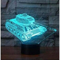 SUPERRUIDALONG 3D Tank Illusions Lampy Skvělý 16 barev měnící akrylový dotykový stůl Stolní noční světlo s pro děti