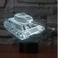 SUPERRUIDALONG 3D Tank Illusions Lampy Skvělý 16 barev měnící akrylový dotykový stůl Stolní noční světlo s pro děti