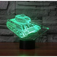 SUPERRUIDALONG 3D Tank Illusions Lampy Skvělý 16 barev měnící akrylový dotykový stůl Stolní noční světlo s pro děti