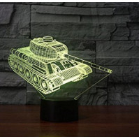 SUPERRUIDALONG 3D Tank Illusions Lampy Skvělý 16 barev měnící akrylový dotykový stůl Stolní noční světlo s pro děti