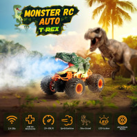 SNADER Monster Auto, dálkově ovládané auto pro děti Monster Truck, 2,4 GHz RC autíčko s světlem, zvukem, stříkáním