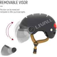 Cyklistická přilba LIVALL L23 s LED světly a odnímatelným kšiltem - Městská cyklistická přilba pro dospělé