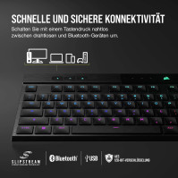 CORSAIR K100 AIR WIRELESS RGB Ultra-Thin Mechanical Gaming Keyboard - CHERRY MX Low Profile Tactile Switches - Bluetooth - iCUE-