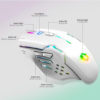 EMPIRE GAMING - Armor RF800 bezdrátová dobíjecí QWERTY klávesnice a myš (italské rozložení) - bezdrátová klávesnice 2.4G RGB - m