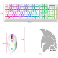 EMPIRE GAMING - Armor RF800 bezdrátová dobíjecí QWERTY klávesnice a myš (italské rozložení) - bezdrátová klávesnice 2.4G RGB - m