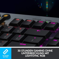 Bezdrátová mechanická herní klávesnice Logitech G915 LIGHTSPEED, nízký profil, spínače GL-Tactile, LIGHTSYNC RGB, ultratenký des