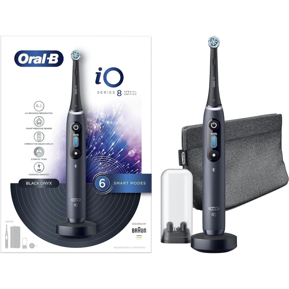 Elektrický zubní kartáček Oral-B Pro iO 8, speciální edice, černá, 1 kus