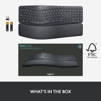 Logitech Ergo K860 - Graphite US INTL - INTNL, grafitová barva