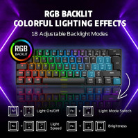 RK ROYAL KLUDGE RK61 Bezdrátová klávesnice AZERTY Francouzská klávesnice AZERTY 60% Mechanická herní klávesnice RGB podsvícená p