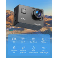 WOLFANG GA100 Action Cam 4K 20MP podvodní kamera WiFi 40M vodotěsná kamera se stabilizátorem obrazu EIS Kamera na helmu 170° šir