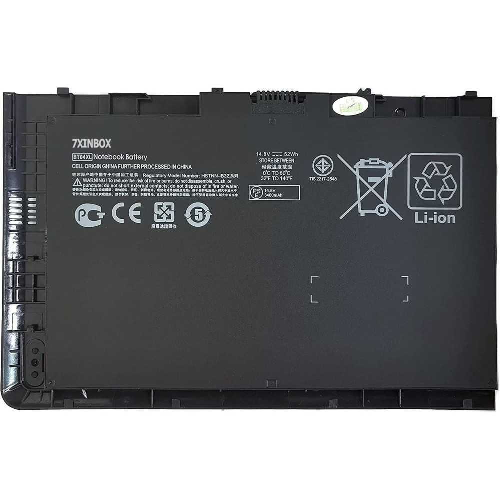 7XINbox 14.8V 52Wh BT04XL HSTNN-DB3Z HSTNN-IB3Z HSTNN-I10C notebook baterie kompatibilní s HP EliteBook Folio 9470 9470M