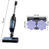 Rowenta GZ3038 X-Combo 2 v 1 Hybridní čistič | Vysávání a rotační mopování současně | Autonomie 60 minut | Ultralehký