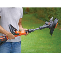 BLACK+DECKER akumulátorový křovinořez (Powercommand EasyFeed, 18V 4,0Ah, aku a nabíječka, řez 30 cm, pro větší plochy)