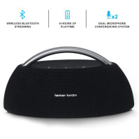 Přenosný reproduktor Bluetooth Harman-Kardon Go + Play (s konferenčním systémem se dvěma mikrofony), černý