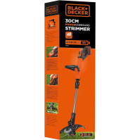 BLACK+DECKER akumulátorový křovinořez (Powercommand EasyFeed, 18V 4,0Ah, aku a nabíječka, řez 30 cm, pro větší plochy)