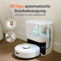 SwitchBot Mini Robotický vysavač K10+ s automatickým vyprázdněním na 70 dní čištění, navigací LiDAR, chytrým mapováním