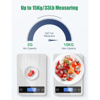 Digitální kuchyňská váha, 15 kg digitální kuchyňská váha, domácí váha digitální váha, vysokopřesná elektronická váha