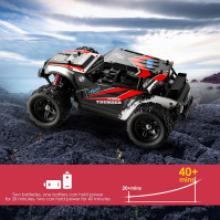 Kotsy 1:18 RC Auto 4WD Offroad RC Auto, Všeobecný terénní vysokorychlostní RC Crawler (červená)