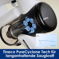 Tineco Pure ONE Air PET Bezdrátový chytrý vysavač, lehký, ideální pro chlupy zvířat, tichý, výkonný, přeměnitelný